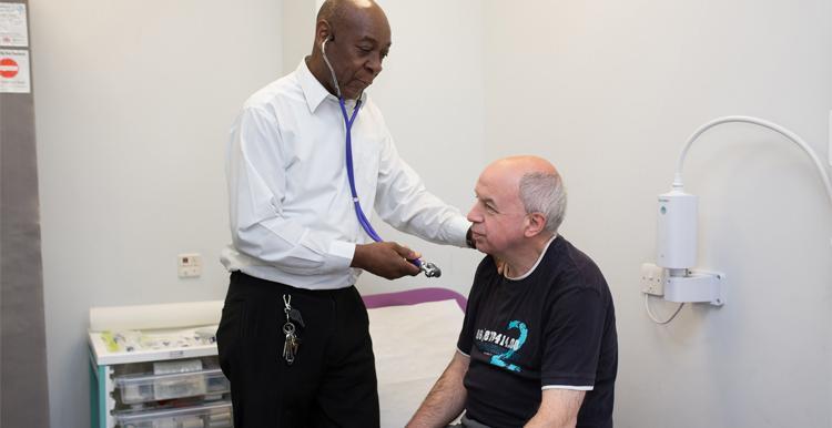 GP treating patient