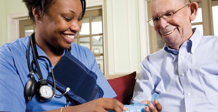 Nurse with patient