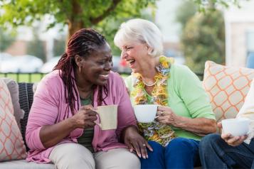 Female friends laughing
