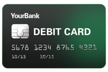 An image of a debit card