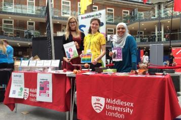 three women at university