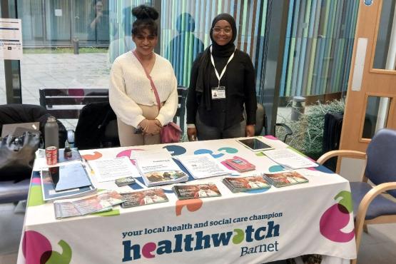 Healthwatch Barnet stand at an event